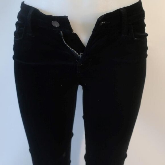 Women J Brand Martini Black Velvet Flared Jeans 26 - Picture 4 of 13